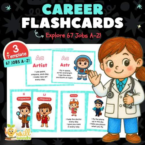 Career Riddles Flashcards | 67 Jobs A–Z | Community Helpers & Professions