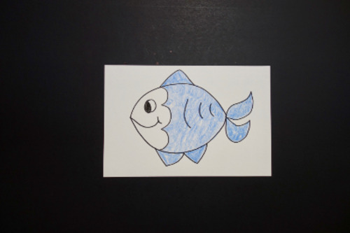 Preview of Let's Draw a Big BLUE Fish! (Colors)