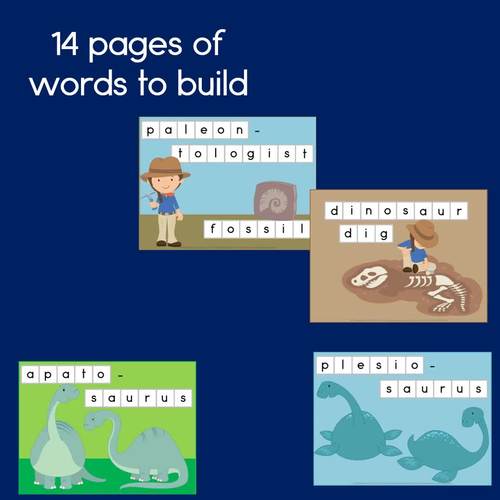 Dinosaur Word Building | Vocabulary Posters | Print Awareness | Letter ...