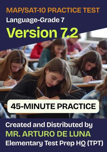 45-Minute MAP/SAT-10 Practice Test in Language-Grade 7-V7.2 (PDF Format)