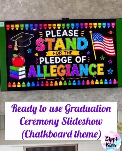 Chalkboard Theme Graduation Ceremony Slideshow Presentation Template ...