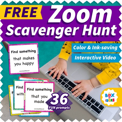 Preview of Zoom Scavenger Hunt Video: Fun Virtual Distance Learning Activities