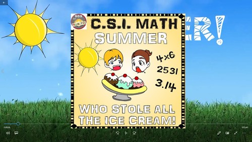 Preview of Summer Math CSI Video Hook: Who Took The Ice Cream? Summer Math Activity