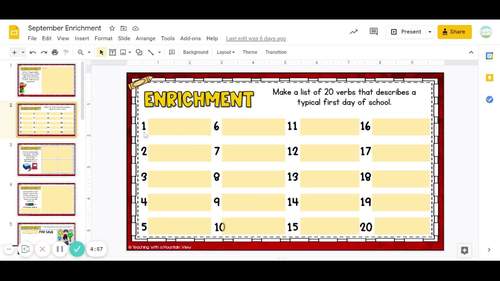 Monthly Creative and Critical Thinking Task Cards & Enrichment