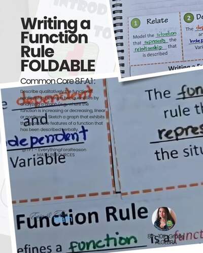 Writing a Function Rule Foldable