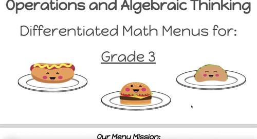 Preview of Digital Math Centers: Click and "Chews" Grade 3 PREVIEW