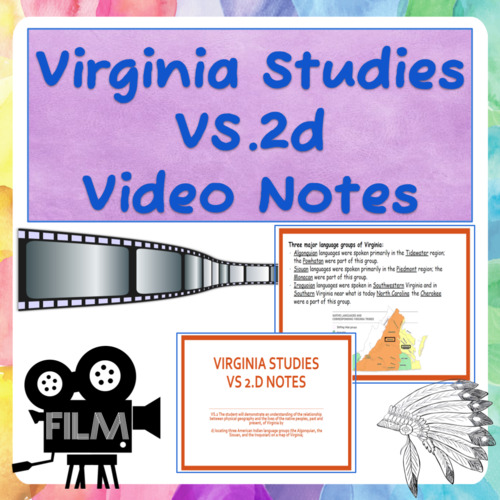 Preview of Virginia Studies VS.2d Notes Recording