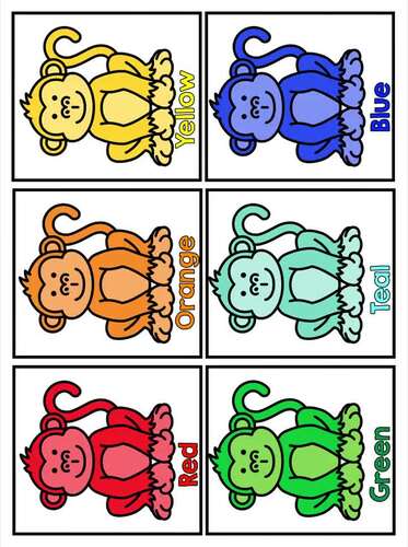Rainforest Monkey Match Up: Color Sort & Graph | Fine Motor Activity