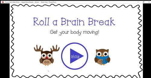 Roll A Brain Break: Winter Themed Gross Motor Movement Game- Digital ...