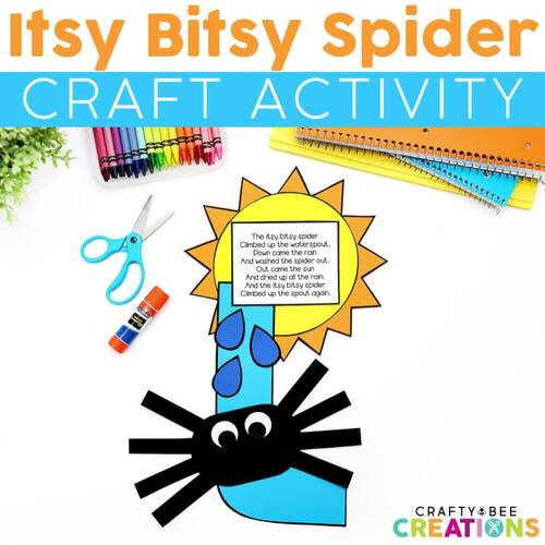 The Itsy Bitsy Spider Song And Spider Craft - Craft Play Learn