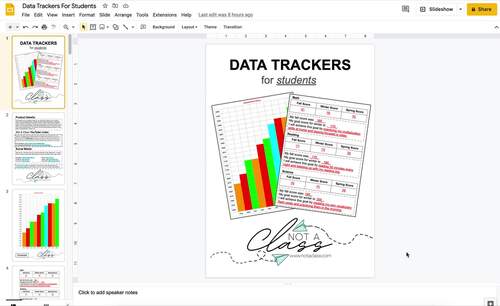 Data Trackers for Students and Teachers - Bundle | Editable by Not A Class