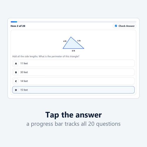 Grade 2 Math Florida BEST | 54 Tests, 1,080 Questions | PDF + Interactive
