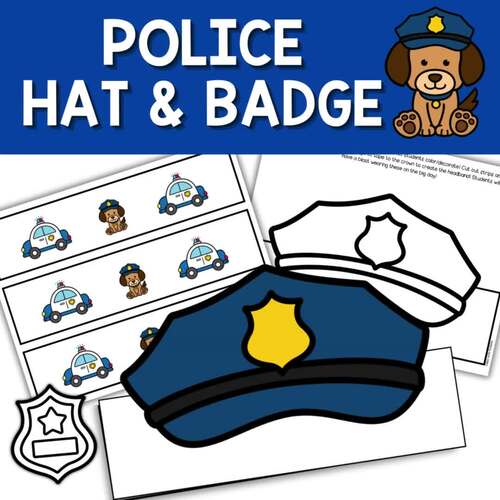 Community Helpers Police Crown Headband Hat Craft Activity Project