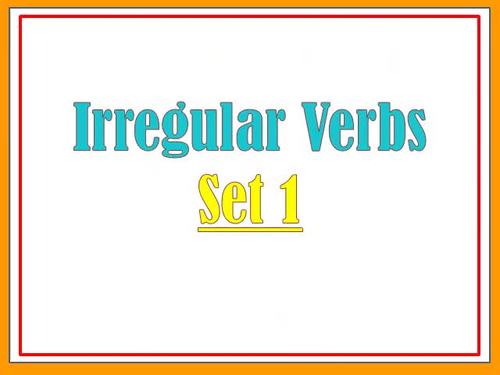 Advanced Irregular Verbs ELL ESL --- PowerPoint & Google Slides with ...