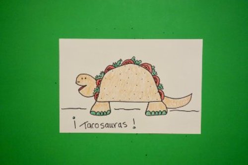 Preview of Let's Draw a Tacosauras!