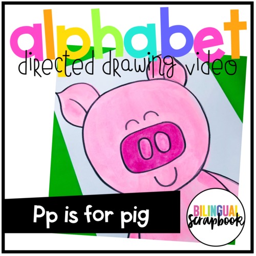 Letter Pp Pig Alphabet Directed Drawing Video TPT