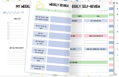 ADHD PLANNER For Kids ADHD Student Checklists Visual Strategies Behavior Charts
