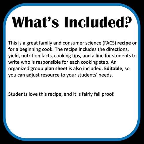 Cooking Lab Recipe Quesadilla FACS FCS by All About Food and Life