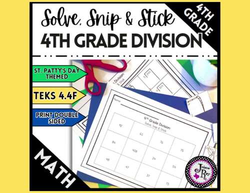 4th Grade St. Patty's Day Themed Division Activity / TEKS 4.4F by ...