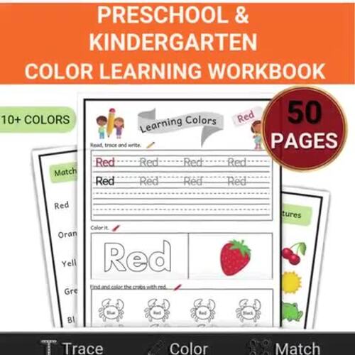 Color Recognition Worksheets for Preschool & Kindergarten | Color ...