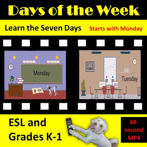 Preview of Distance Learning: Days of the Week | Video | Begins Monday