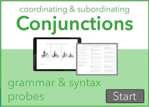 Conjunctions Informal Grammar & Syntax Assessment | TPT