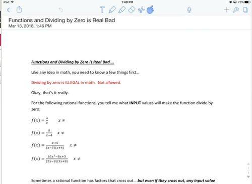 Preview of Rational Functions Acceptable Domains Asymptotes -COVID SERIES-