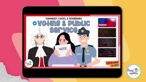 Importance Voting & Public Service Social Studies Digital Video Lesson Activity
