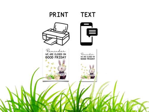 Closed For Good Friday Sign Printable Closed For Easter Sign Closed