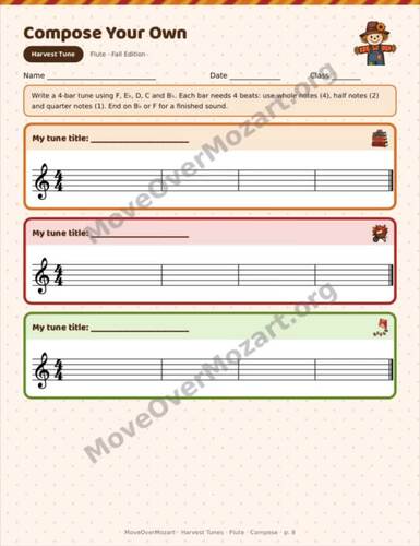 Easy Flute Songs First 5 Notes | Beginner Band Melodies with Fingerings ...
