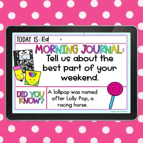 Daily Journal Prompts - Morning Journal Prompts - Google Slides 