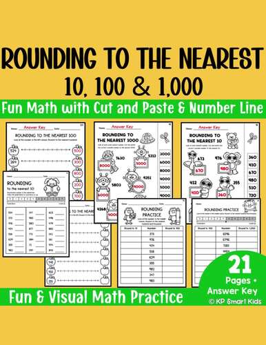 Back To School Rounding to the Nearest 10 100 &amp; 1000 Worksheets|Number ...