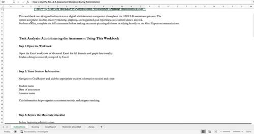 ABLLS-R Assessment Kit: Skill ScoringTracker, IEP Goal Report ...