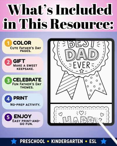Father’s Day Coloring Pages for Kids | Printable Father’s Day Activity Pack