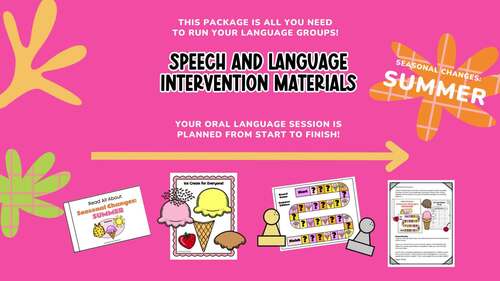 SLP to SLP: Language Intervention Session Activities - Seasonal Changes ...