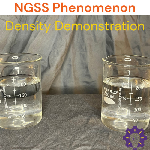 Preview of NGSS Phenomenon Density Demonstration