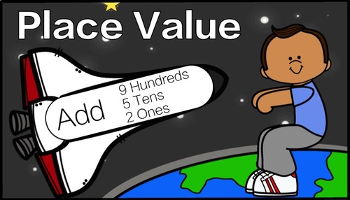 Preview of Place Value: Hundreds, Tens, Ones (Outer Space)