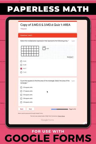 3rd grade math google forms