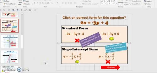 Interactive Math: Slope and Slope Intercept Form