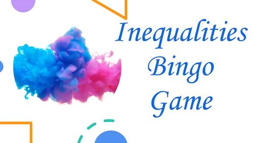 Inequalities Algebra Maths Bingo Game Activity by Worksheet Whisperer