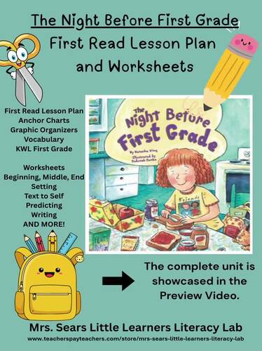 The Night Before First Grade Activities | Back to School Read Aloud ...