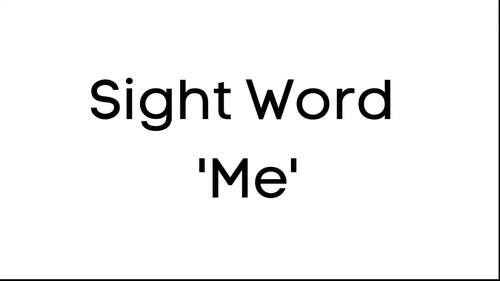Preview of Sight Word 'Me', Birthday Party Celebration, Vocabulary Video/Ebook