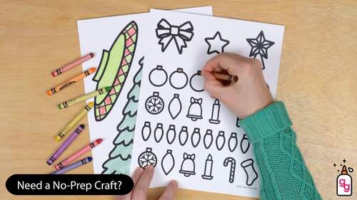 Build a Christmas Tree Craft, No Prep Writing Activities, Template for ...