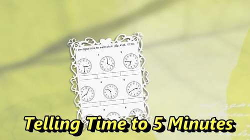 Telling Time to Five Minutes | Math Worksheets | 2nd Grade ...