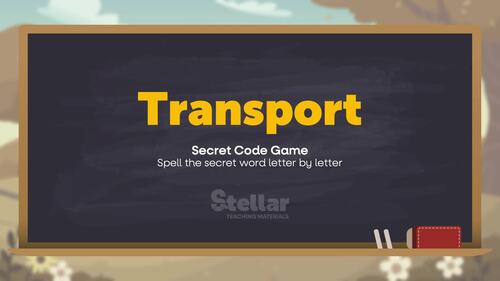 Transport Secret Code Game by Stellar TEFL | TPT