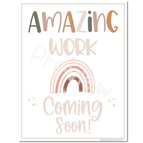 amazing-work-coming-soon-bulletin-board-signs-neutral-boho-rainbow