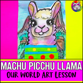 Peru Art Project: Llama on Machu Picchu Art Lesson Activit