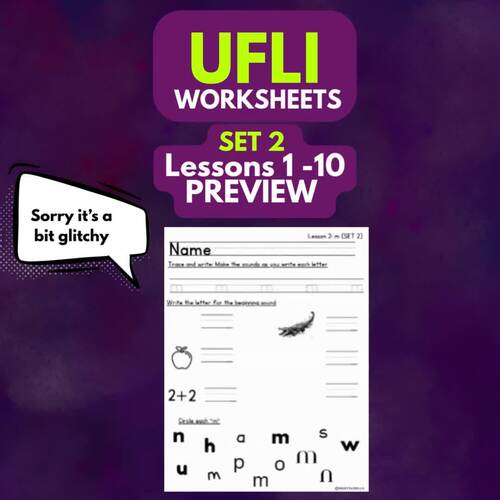 UFLI Inspired | Lessons 1-10 (SET 2) | Worksheets | Science of Reading