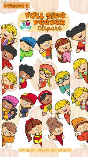 Fall Side Peekers Clip Art by Mister Clips | TPT