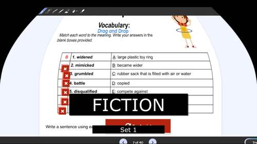 6th 7th Grade Reading Comprehension Passages Easel Activity MEGA Bundle
